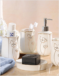 陶瓷卫浴四件套(橘色)